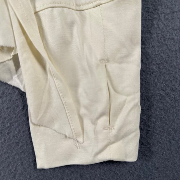 Ododos Womens L Asymmetrical Hem Long Sleeve Cream Top Soft Modal Polyester‎ - Picture 5 of 6